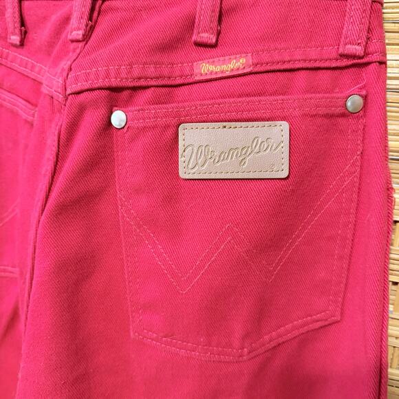 Vintage Wrangler Red Western Jeans Women’s Size 7 USA Made 27x34 rodeo cowgirl - Picture 5 of 7